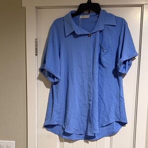 Blue Button-Up Shirt